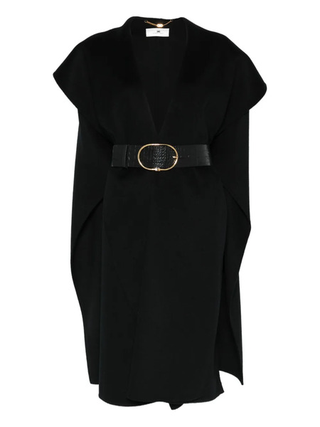  Elisabetta Franchi Wool Cape - Black 