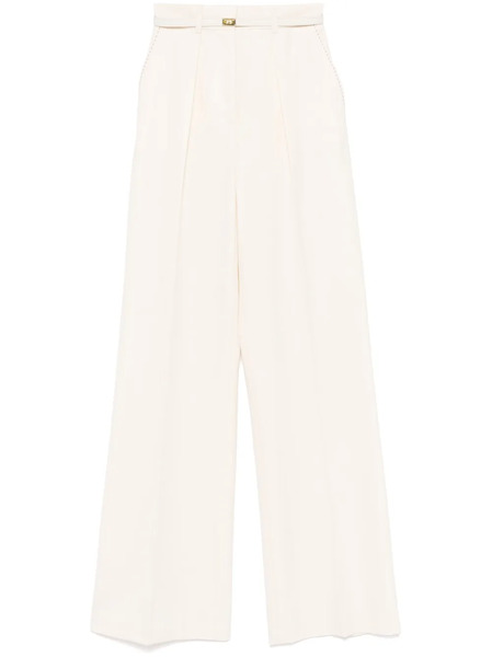  Elisabetta Franchi Wool Trousers - Neutrals 