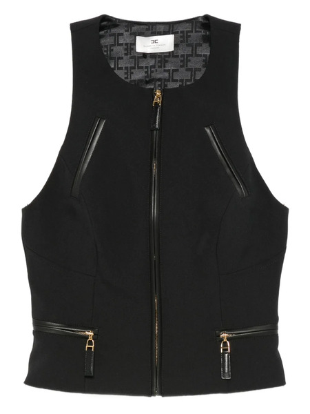  Elisabetta Franchi Zip-front Tank Top - Black 