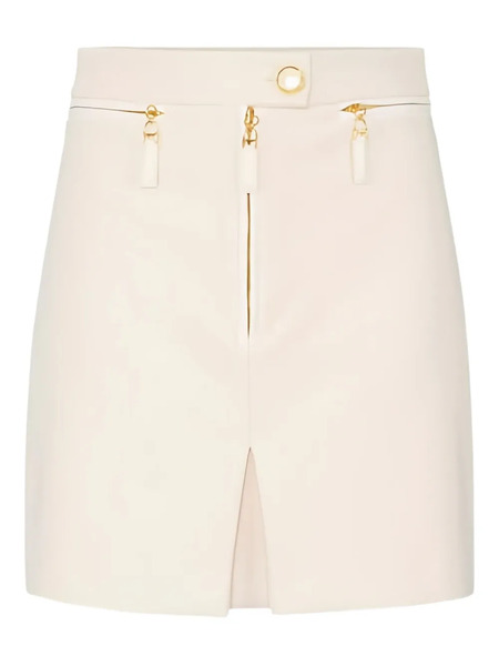  Elisabetta Franchi Zip Mini Skirt - Neutrals 