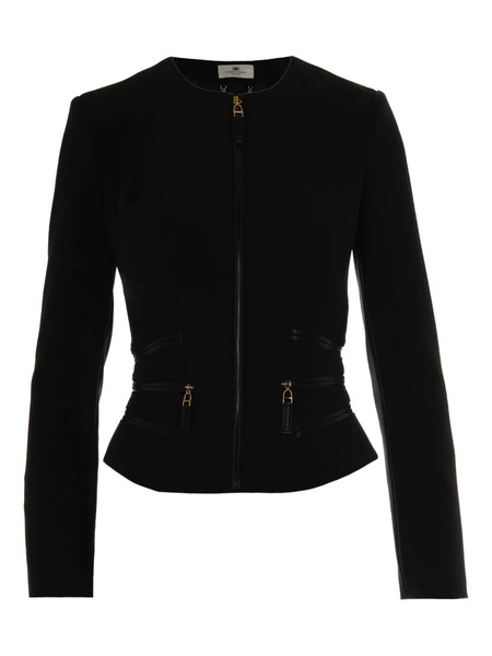  Elisabetta Franchi Zipped Jacket - Black 