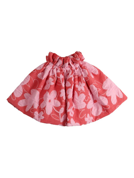  Elise Puff Brocade Floral Top - Red 