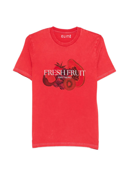  Elite Fruit-graphic T-shirt - Red 