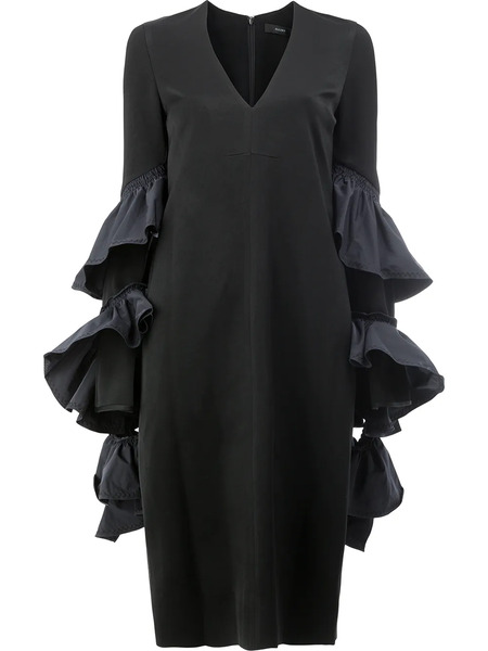  Ellery Ruffle Panel Dress - Black 