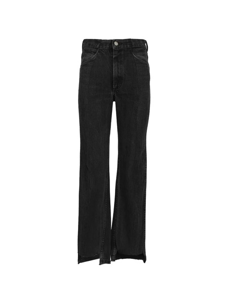  E.l.v. Denim Audrey Asymmetric-hem Jeans - Grey 