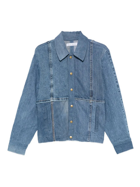  E.l.v Denim Kara Panelled Denim Jacket - Blue 