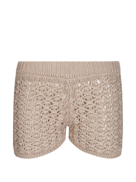  Ely Ely Open Knit Shorts - Neutrals 