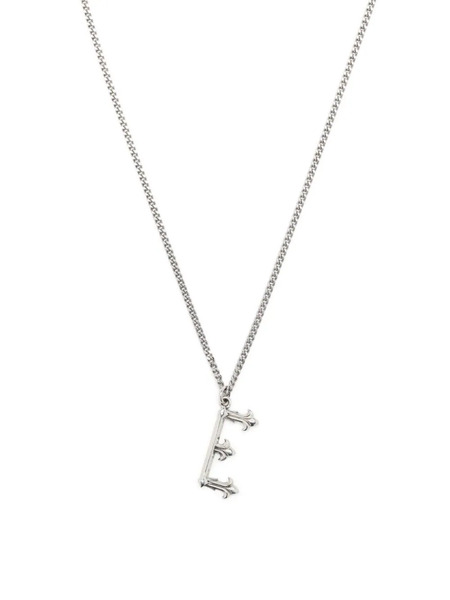  Emanuele Bicocchi Alphabet Pendant E Sterling Silver Necklace 