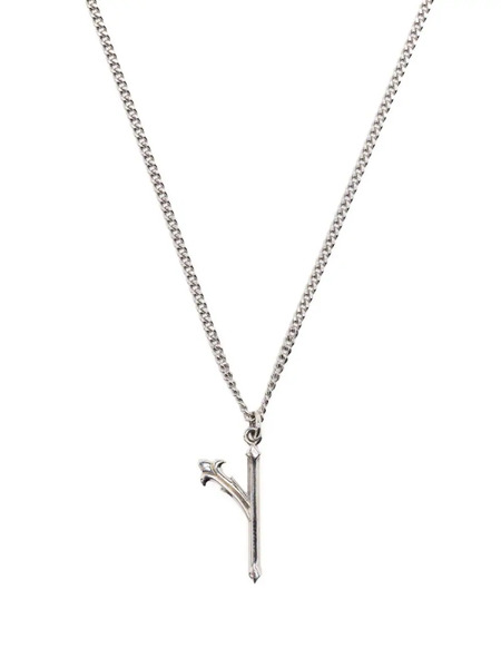  Emanuele Bicocchi Alphabet Pendant Necklace - Silver 