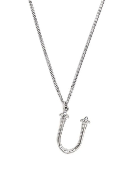  Emanuele Bicocchi Alphabet Pendant Necklace - Silver 