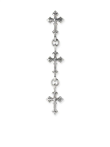  Emanuele Bicocchi Avelli Cross Silver Drop Earring 