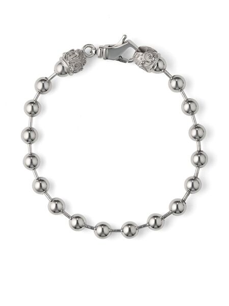  Emanuele Bicocchi Beaded Chain Bracelet - Silver 