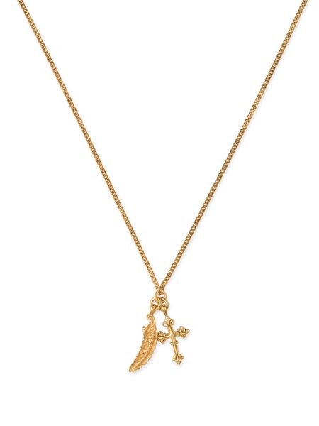  Emanuele Bicocchi Cross Chain Necklace - Gold 
