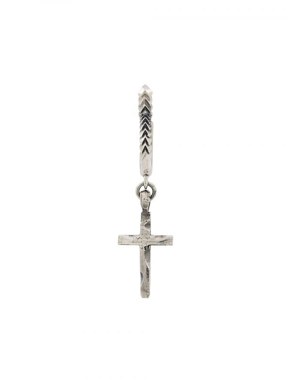  Emanuele Bicocchi Cross Earring - Silver 