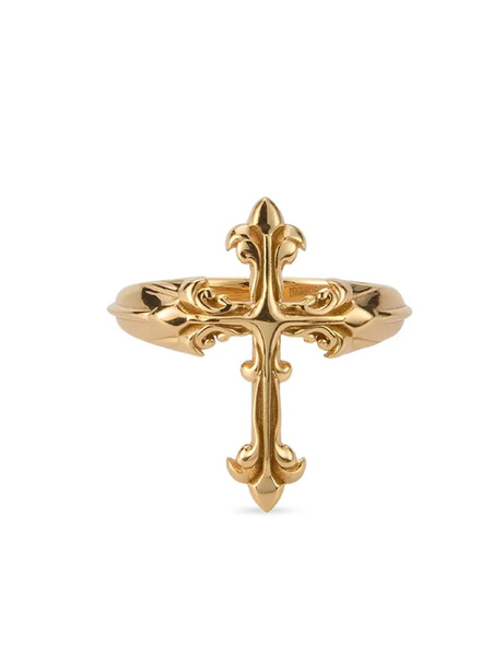  Emanuele Bicocchi Fleury Cross Statement Ring - Gold 