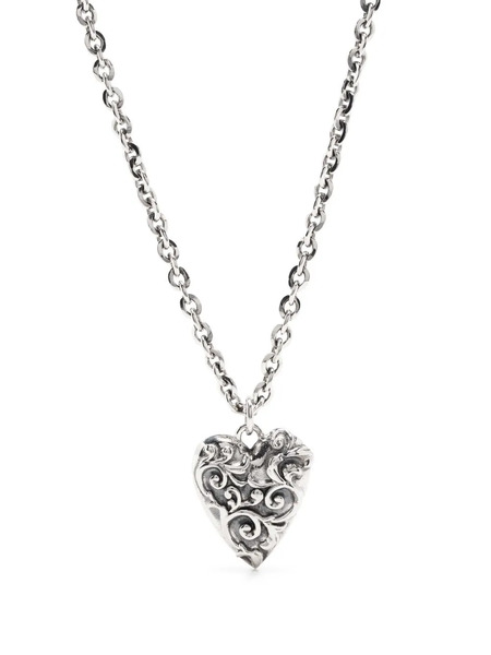  Emanuele Bicocchi Large Arabesque Heart Pendant - Silver 