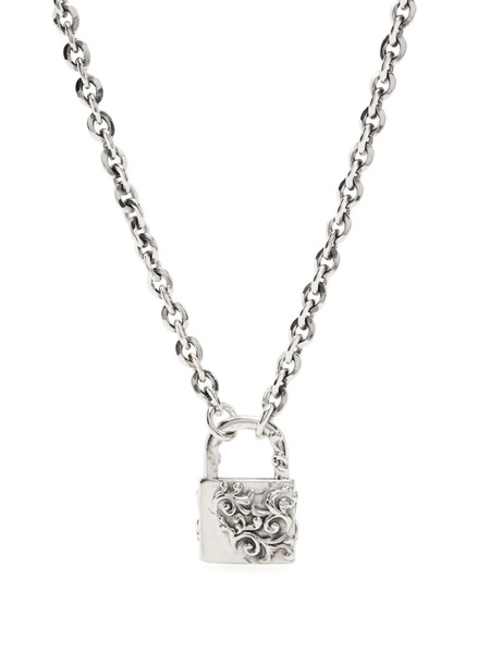  Emanuele Bicocchi Large Arabesque Padlock Necklace - Silver 