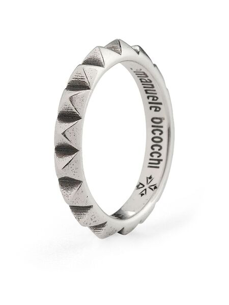  Emanuele Bicocchi Pyramid Band Ring - Silver 