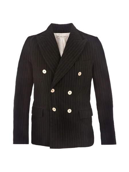  Emiliano Rinaldi Jacket With Pin Stripes - Black 