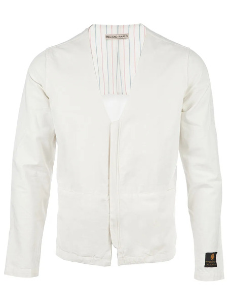  Emiliano Rinaldi V-neck Jacket - White 