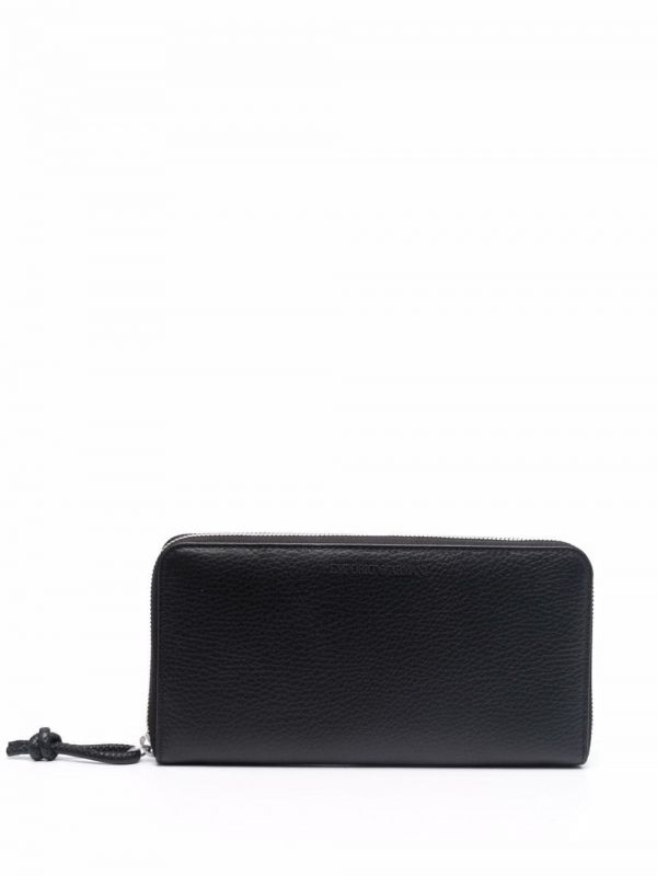  Emporio Armani Debossed-logo Wallet - Black 