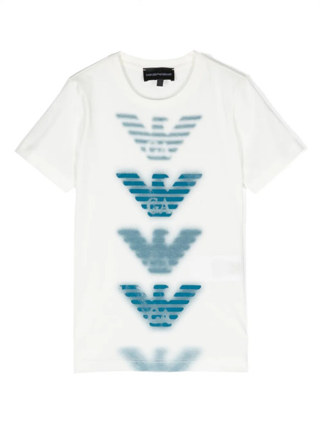  Emporio Armani Kids Logo-print Cotton T-shirt - White 
