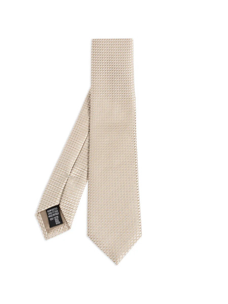  Emporio Armani Patterned-jacquard Tie - Neutrals 