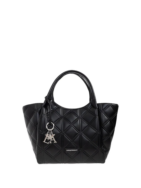  Emporio Armani Quilted Logo-detail Tote Bag - Uc001 Black 