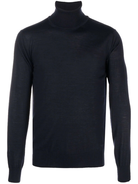  Emporio Armani Roll Neck Knitted Jumper - Blue 