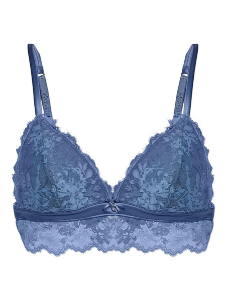  Emporio Armani Triangular Lace Bra - Blue 