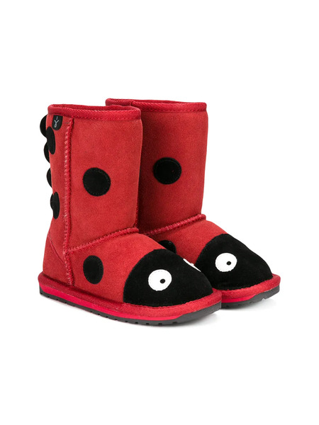  Emu Kids Ladybug Boots - Red 