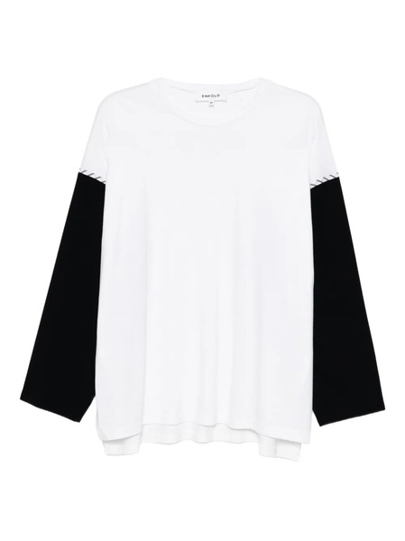  Enföld Contrast-colour Top - White 
