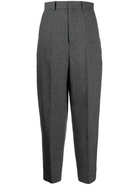  Enföld Pressed-crease Wool Tailored Trousers - Grey 