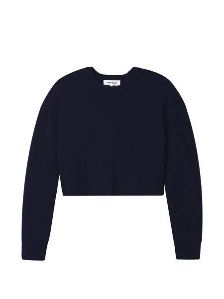  Enföld Ribbed Cropped Sweater - Blue 