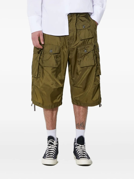  Engineered Garments Buttoned Cargo Shorts - Green 