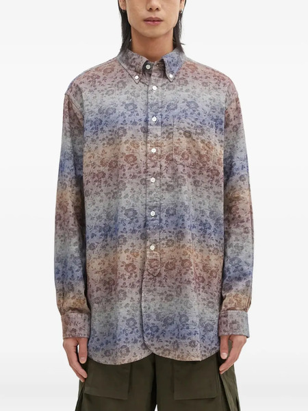  Engineered Garments Floral-pattern Shirt - Blue 