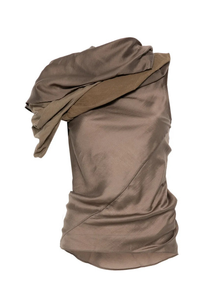  Entire Studios Asymmetric-neck Top - Brown 