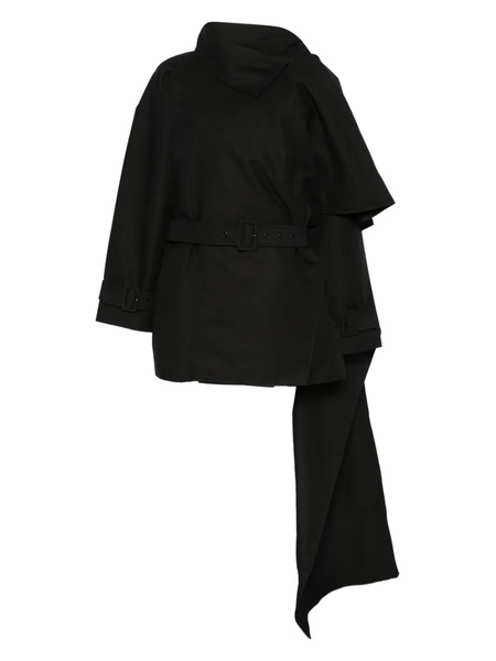  Entire Studios Belted Cape Coat - Black 