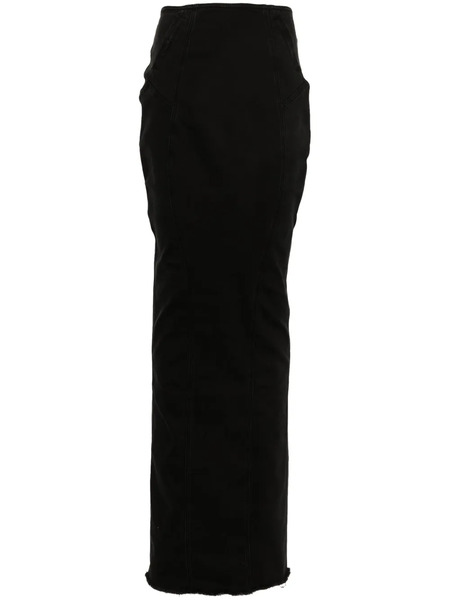  Entire Studios Channel Denim Maxi Skirt - Black 