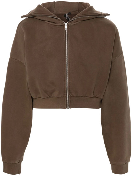  Entire Studios Cropped Hoodie - Brown 