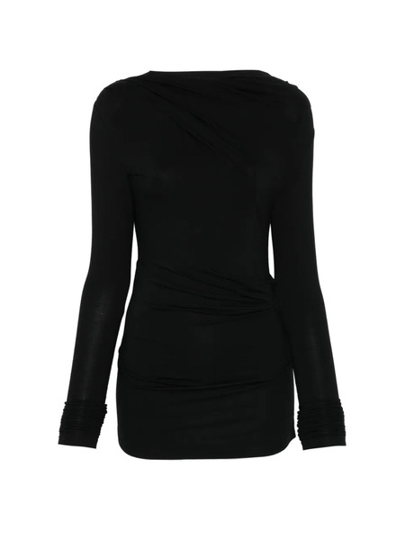  Entire Studios Draped Long-sleeve Top - Black 