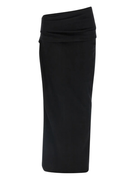  Entire Studios Draped Rear-split Midi Skirt - Black 