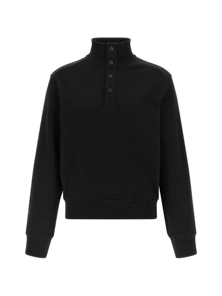 Entire Studios High-neck Buttoned Sweatshirt - Black 