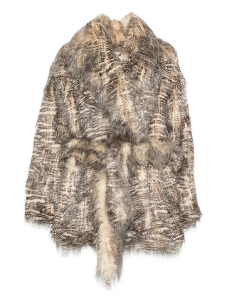  Entire Studios Juno Tiger-print Faux-fur Coat - Neutrals 