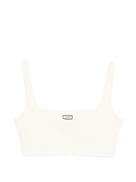  Entire Studios Logo-patch Crop Top - Yellow 