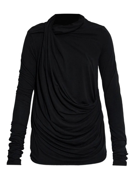  Entire Studios Long-sleeve Draped Top - Black 