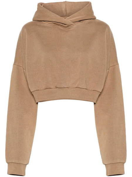  Entire Studios Organic-cotton Cropped Hoodie - Brown 