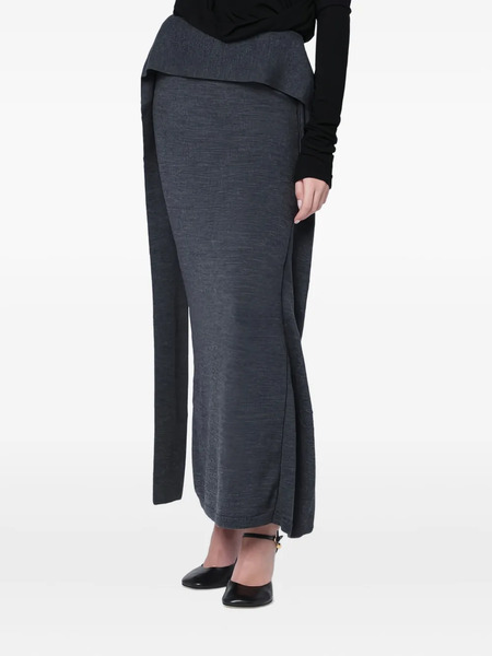  Entire Studios Ribbed-knit Long Skirt - Grey 