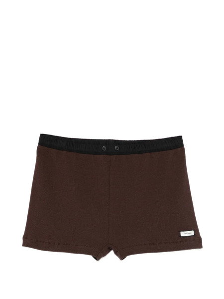 Entire Studios Ribbed-knit Shorts - Brown 
