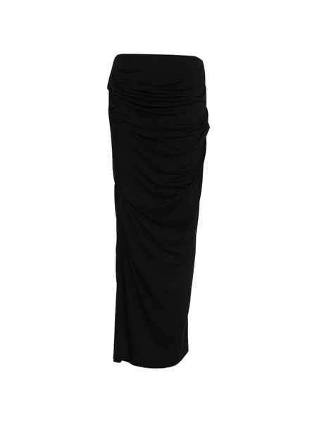  Entire Studios Ruched Maxi Skirt - Black 